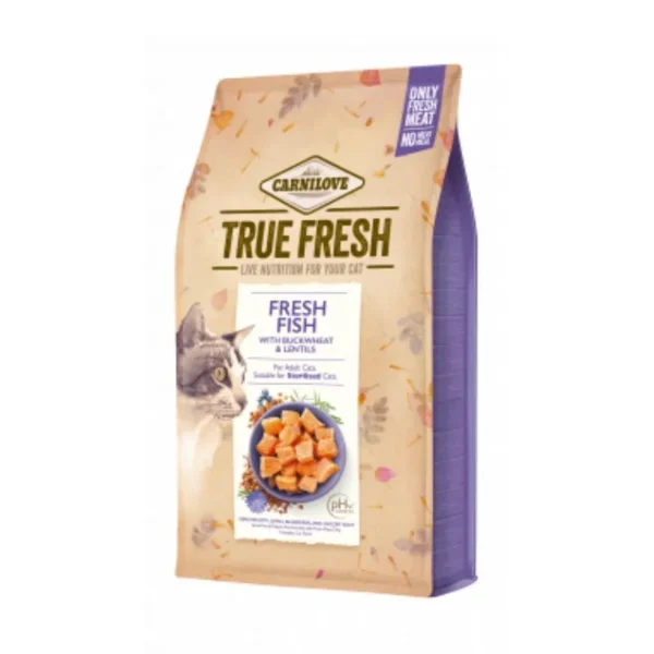 Comida para gatos carnilove true fresh pescado fresco 340g: nutrición premium