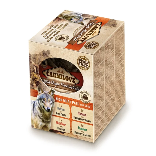 Multipack de paté para perros adultos carnilove 4x300g - nutrición premium para tu mascota