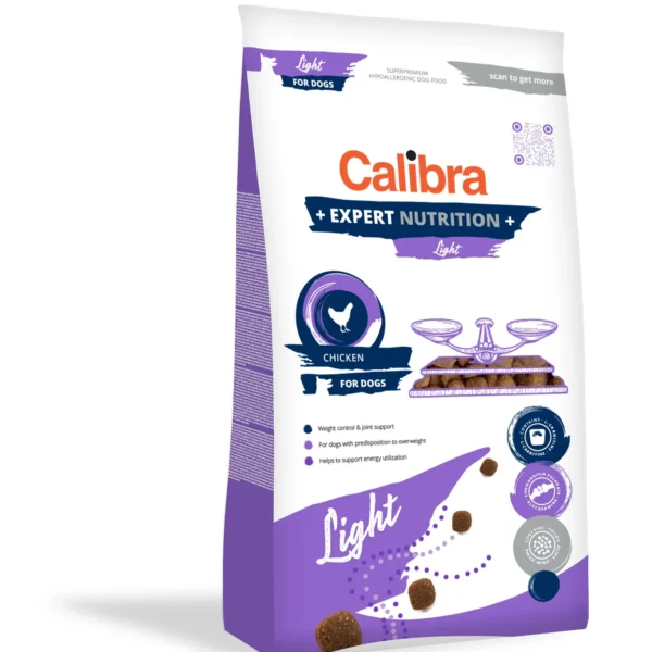 Calibra dog expert nutrition light 2kg: alimento ligero para perros adultos
