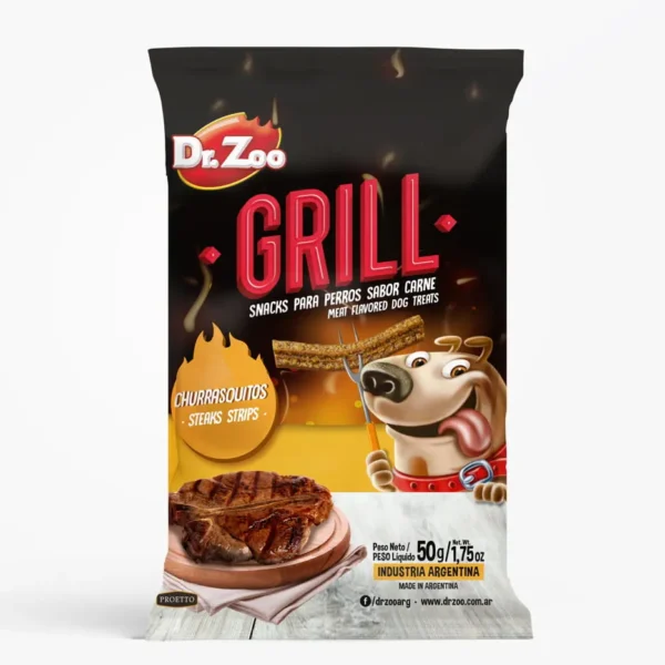 Churrasquito para perros dr zoo 12x50gr: snack saludable y nutritivo