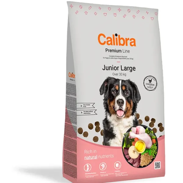 Pienso calibra dog premium junior large pollo 12kg para cachorros grandes