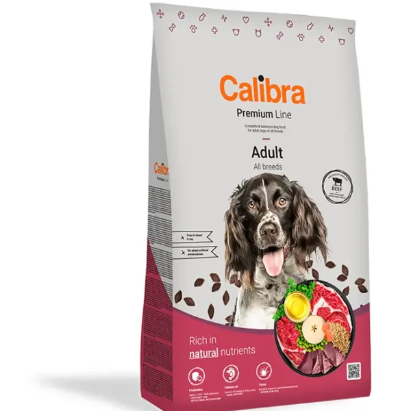 Pienso calibra dog premium adulto ternera 12kg - nutrición óptima para perros