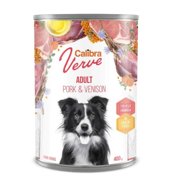 Comida para perros calibra gf verve adulto cerdo y venado - caja 6x400g