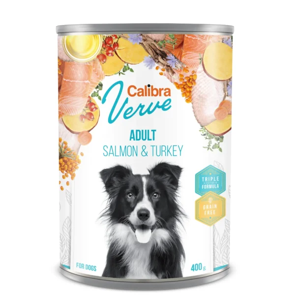 Comida para perros calibra gf verve adulto salmón y pavo - caja 6x400g