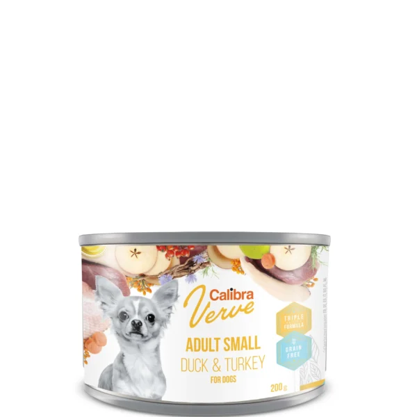 Comida para perros calibra gf verve adult small pato y pavo - caja 6x200g