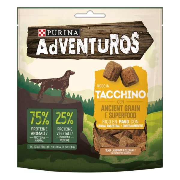Adventuros canine pavo ancient grain 6x120gr: nutrición ancestral para perros