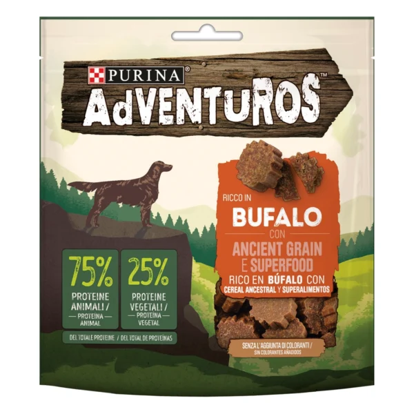 Adventuros canine buffalo con granos ancestrales 6x120 gramos: nutrición premium para perros