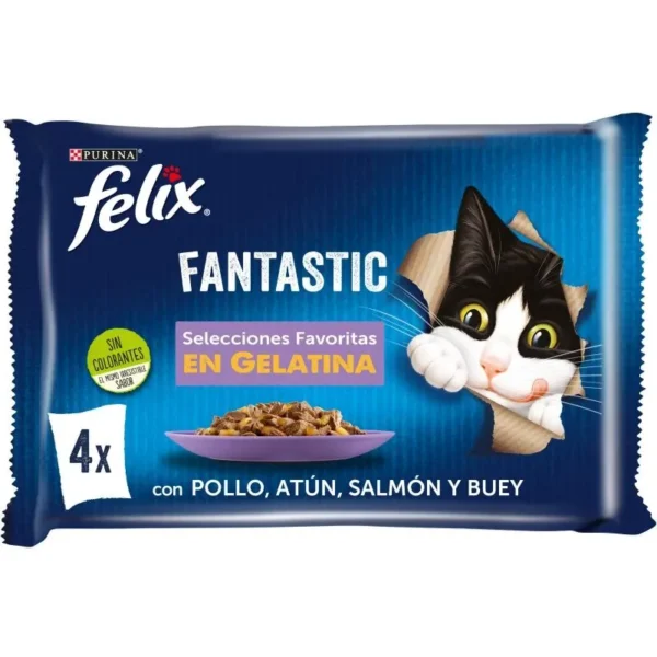 Compra felix feline fantastic: selecciones favoritas 12x4x85 gramos para gatos felices