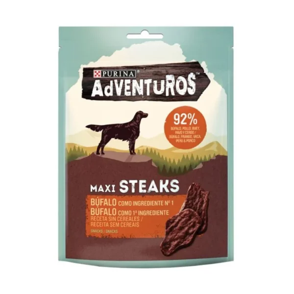 Maxi sticks de búfalo salvaje para perros adventuros 7x70 gramos - delicia natural