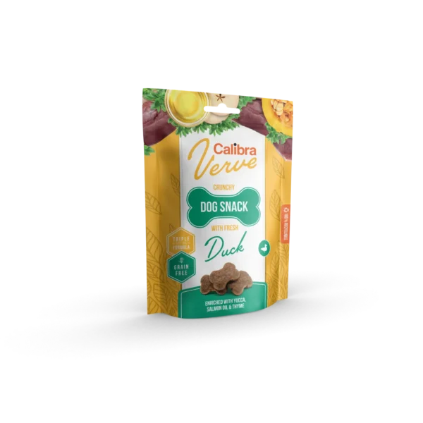 Calibra dog verve crunchy snack pato fresco 150g