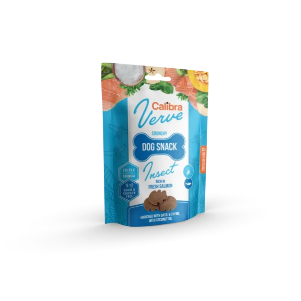 Calibra dog verve crunchy snack insectos y salmon fresc 150g