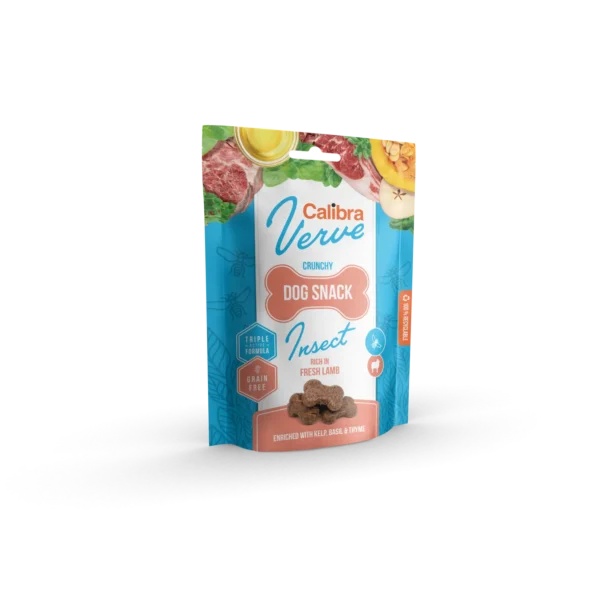 Calibra dog verve crunchy snack insectos y cordero fres 150g