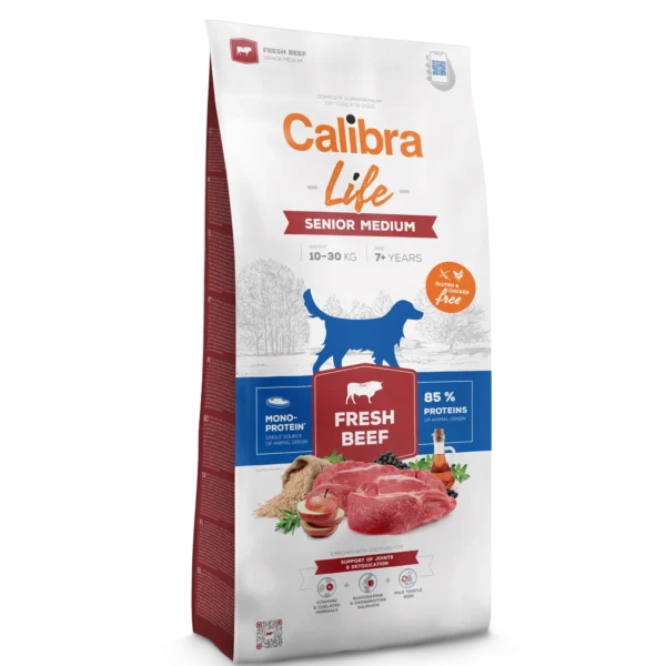 Calibra Dog Life Senior Medium Fresh Beef 12kg