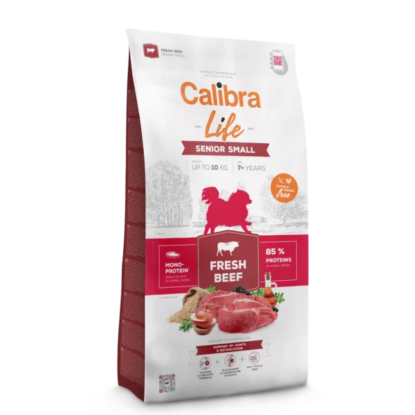 Alimento para perros senior pequeños calibra dog life con carne fresca de res 6kg