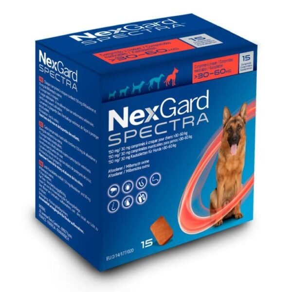 NEXGARD SPECTRA XL 30-60KG 15 COMPRIMIDOS | ANTIPARASITARIO PARA PERRO