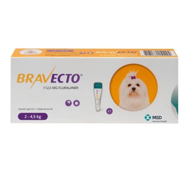 Bravecto spot on perro 112,5mg 2-4,5kg