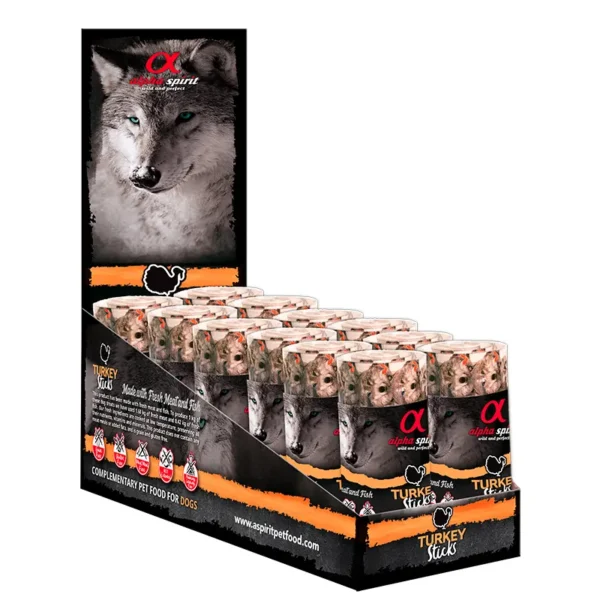 Alpha spirit canine ristra pavo caja 12x160gr