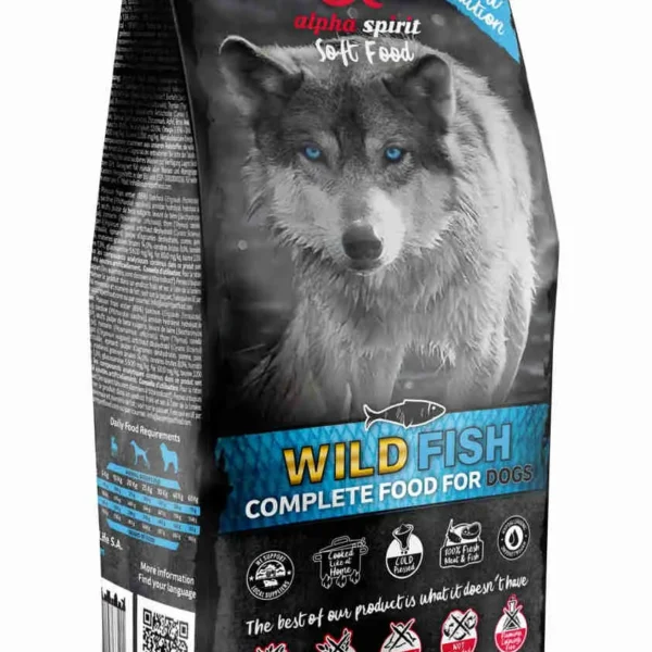 Pienso semihúmedo para perros adultos alpha spirit de pescado 1.5kg - nutrición óptima