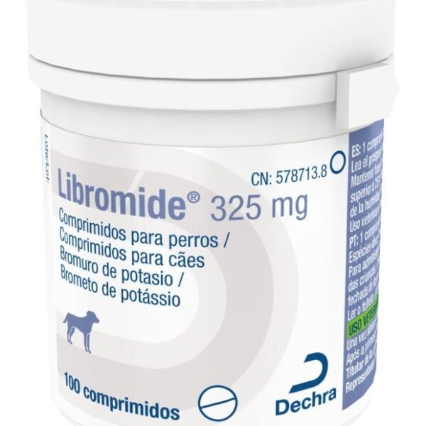 Libromide 325MG  Agente antiepiléptico para uso como adyuvante del fenobarbital en el control de los casos refractarios de epilepsia en perros.