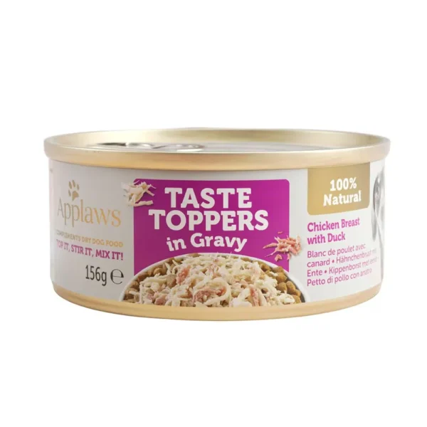 Applaws dog topper: deliciosa lata de pollo y pato en salsa 12x156g