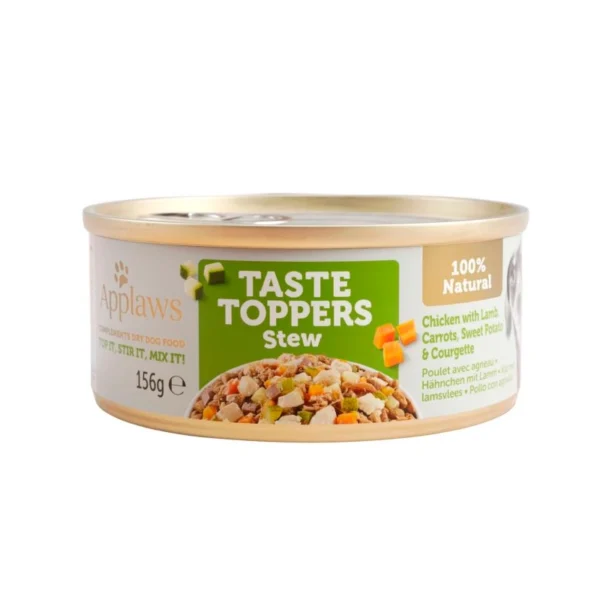 Applaws dog topper: estofado de pollo y cordero con verduras 12x156g - nutrición premium para perros