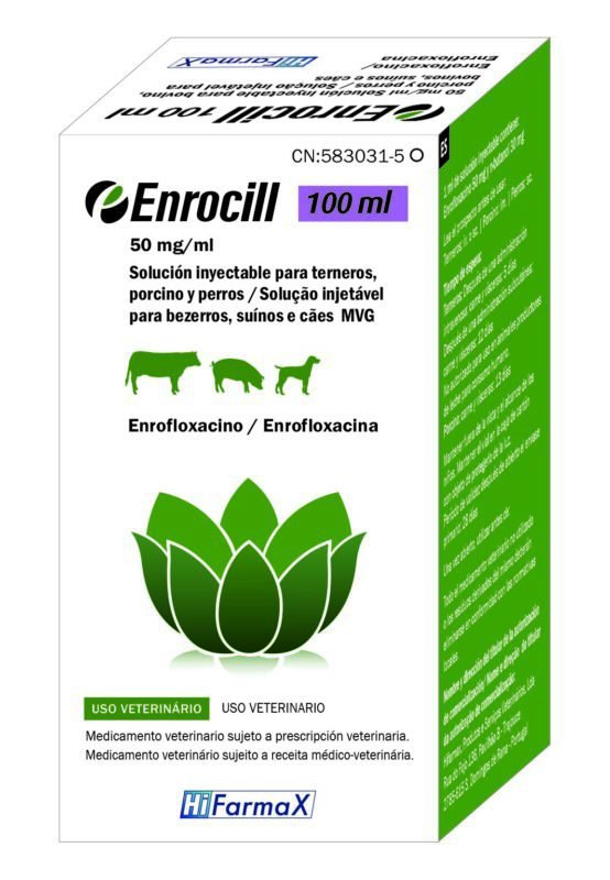 Enrocill 50 mg/ml solución inyectable para Bovino