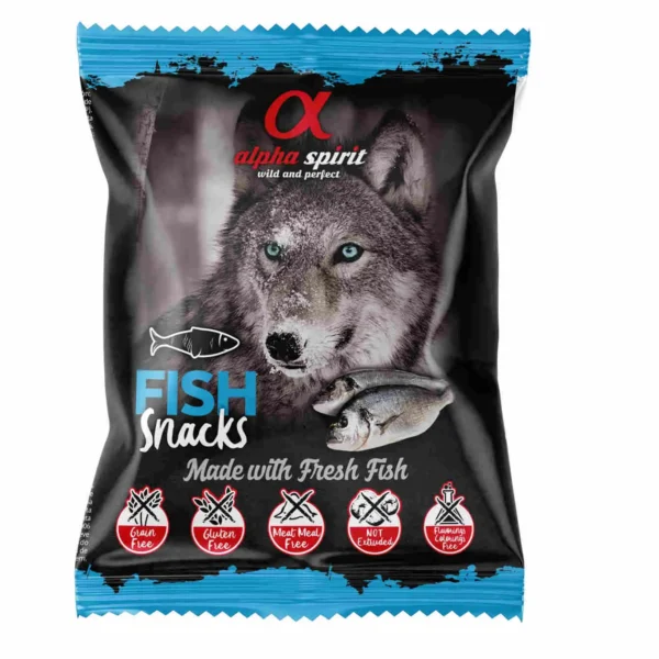 Alpha spirit canine pescado snacks 24x50grs