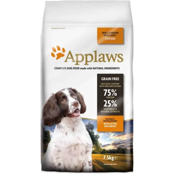 Pienso applaws para perros adultos razas pequeñas y medianas pollo 7.5kg