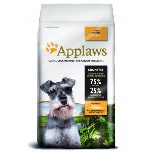 Pienso para perros senior applaws pollo 7,5kg - nutrición óptima para tu mascota