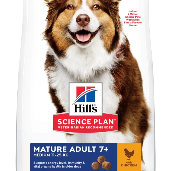 Pienso hill’s hsp canine mature 7+ pollo 14kg para perros medianos