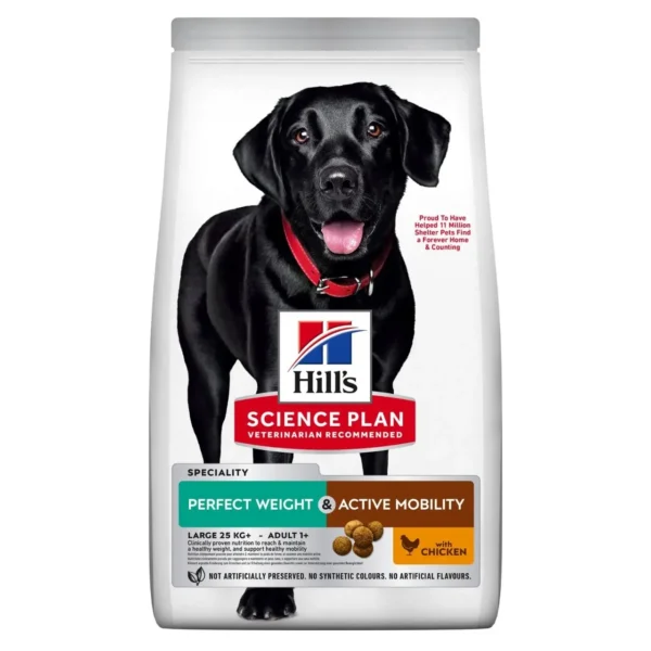 Pienso hill’s hsp canin adulto perfect weight y movilidad activa para razas grandes 12kg