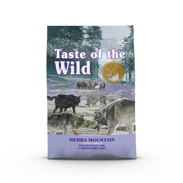 Alimento para perros adultos taste canine sierra mountain cordero 2kg - nutrición premium