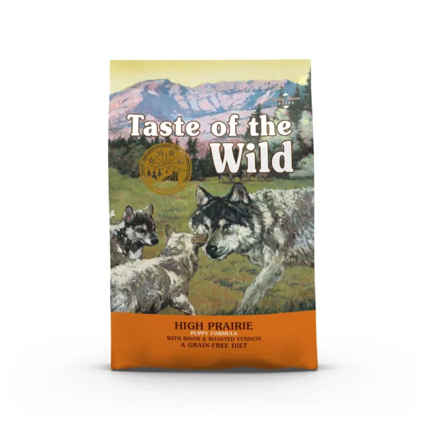 Alimento para cachorros taste canine high prairie bisonte 12,2kg - nutrición óptima