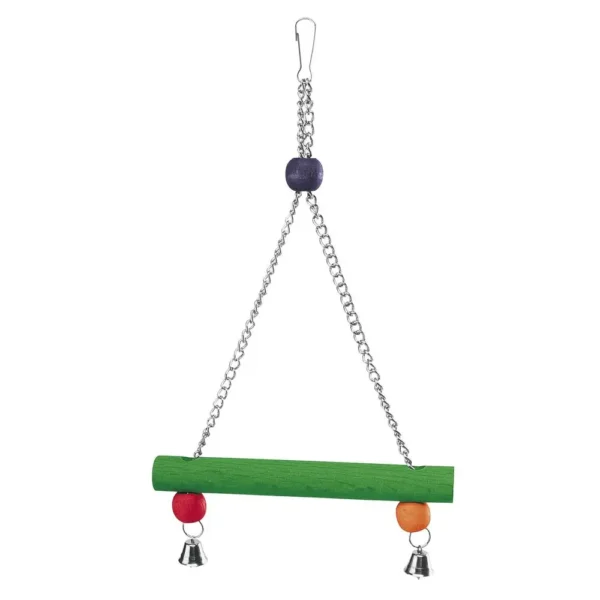 Juguete de madera para loros ferplast 20x37cm - diversión natural para aves