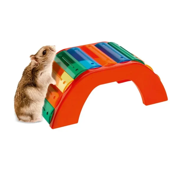 Ferplast puente de plastico para hamster 17x8x7cm multicolor