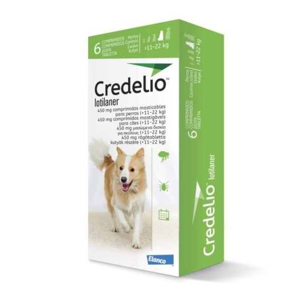 Credelio para el tratamiento de infestaciones de garrapatas  y pulga en perros.