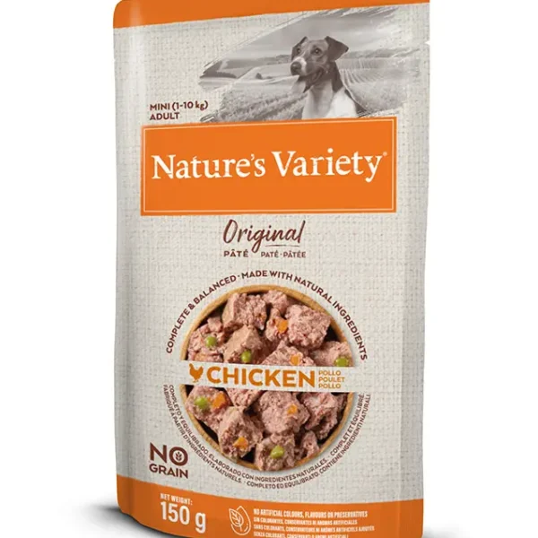 Пилешки пастет за възрастни мини кучета - nature's v original 8x150 грама