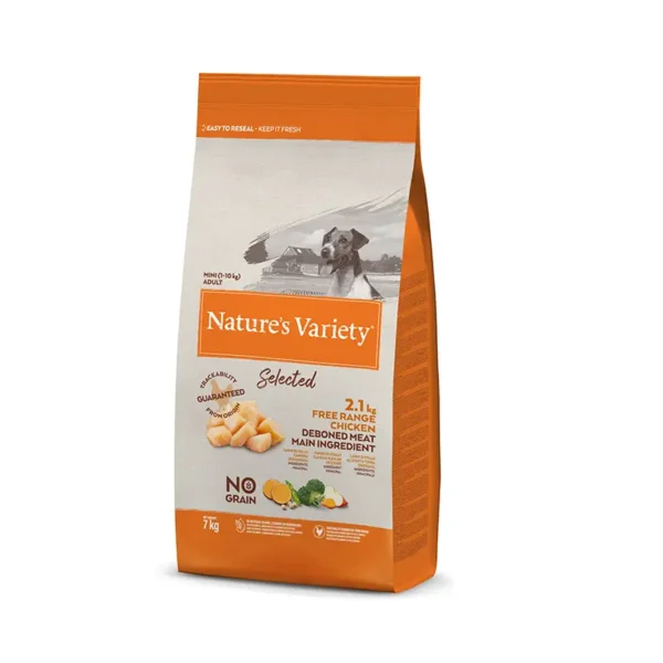 Alimento premium para perros pequeños: nature’s v select adulto mini pollo 7kg