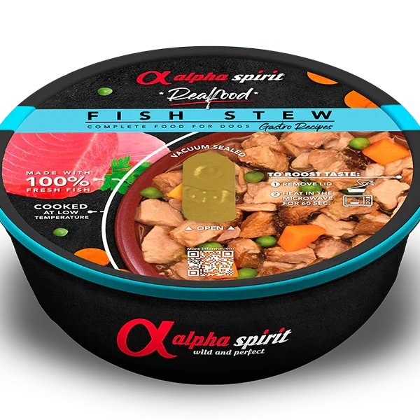 Estofado de atún alpha spirit para perros - pack 9x280g de comida natural