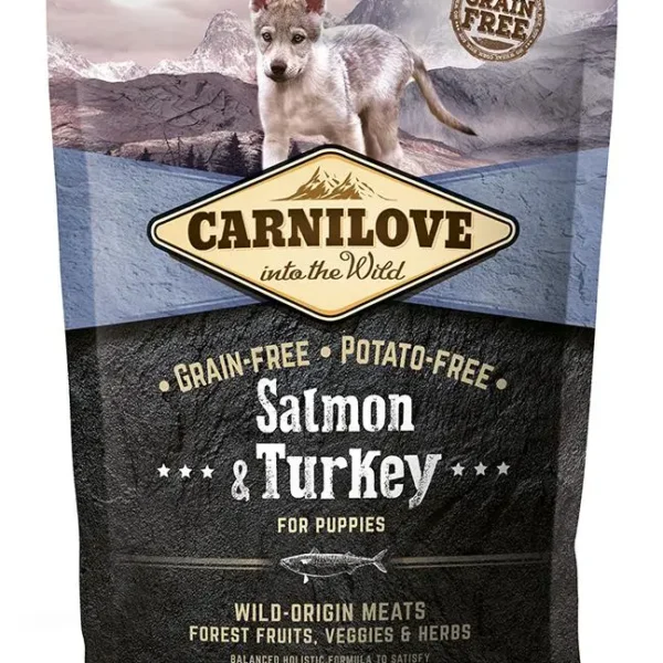 Pienso para cachorros carnilove salmón y pavo 1.5kg - nutrición óptima