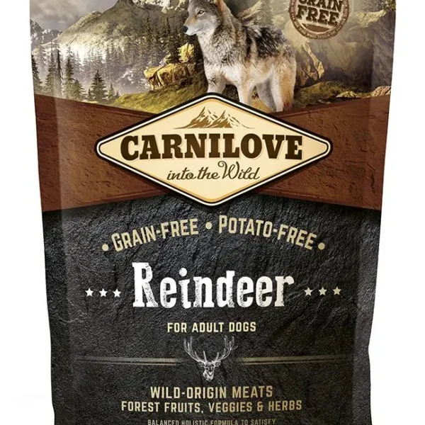 Pienso carnilove para perros adultos de reno 1,5kg - nutrición natural y saludable
