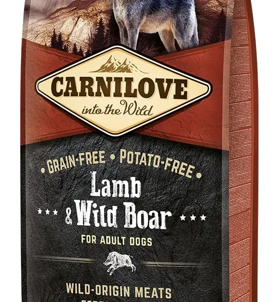 Pienso carnilove adulto para perros: cordero y jabalí 12kg - nutrición premium