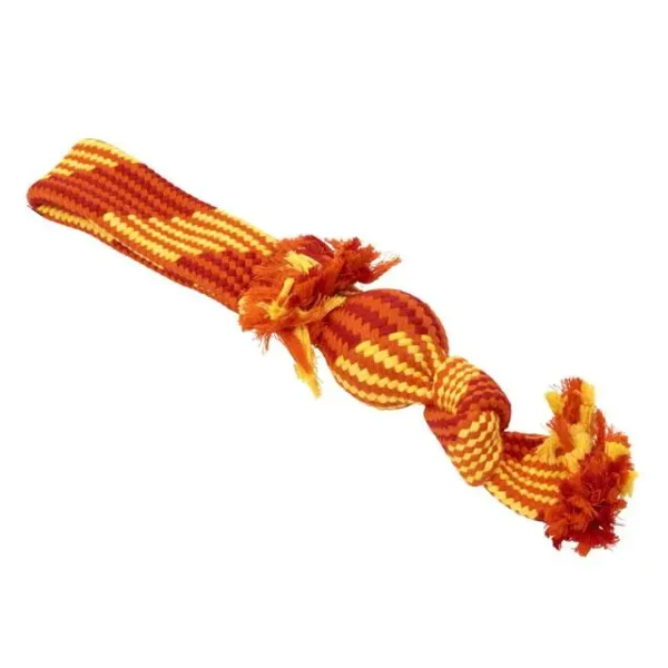 Juguete buster tuggersqueak: cuerda con pelota naranja para perros tamaño l