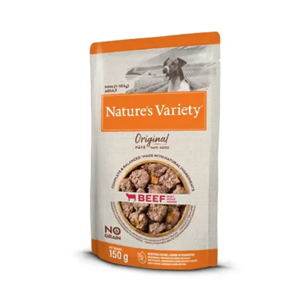 Пастет от говеждо месо Nature's за мини възрастни кучета v: 8 x 150 г опаковка