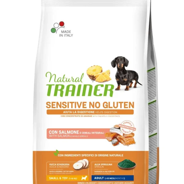 Alimento natural para perros pequeños sin gluten de salmón 7kg - natural trai.canine
