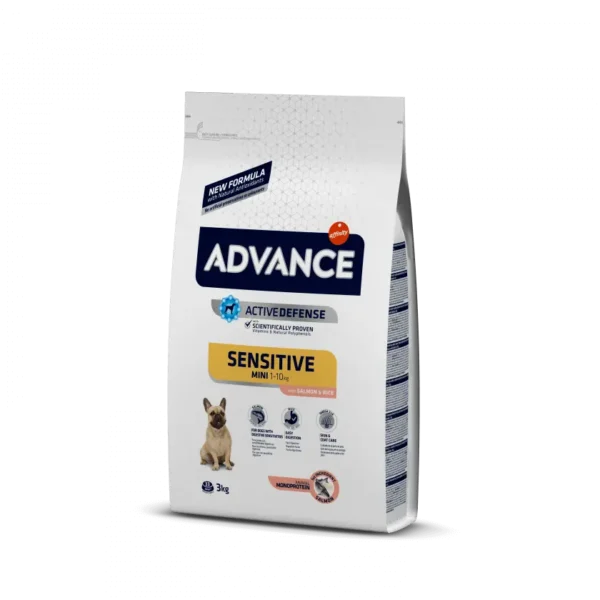 Advance Canine Adult Mini Sensitive Salmon 3 кг - Оптимално хранене за кучета