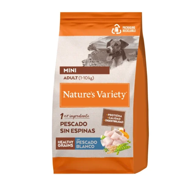 Pienso natural para perros adultos mini con pescado - nature's variety 3kg