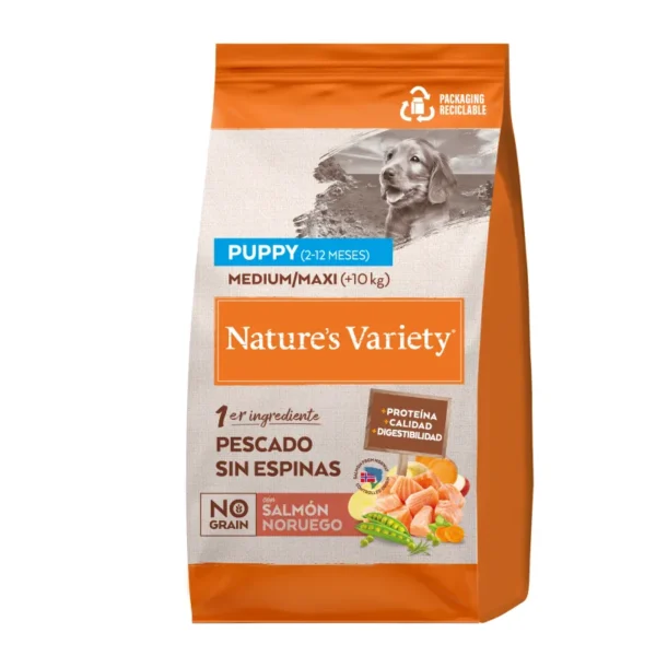 Nature's Variety Dog No Grain Puppy Medium Salmon 10kg