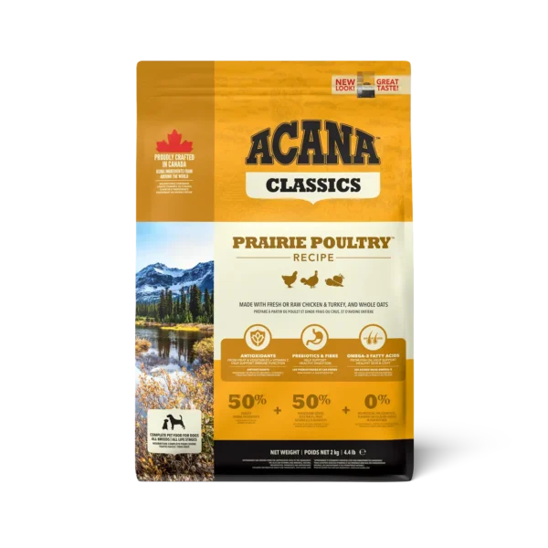 Acana canine prairie poultry 2kg: alimento premium para perros con pollo de granja