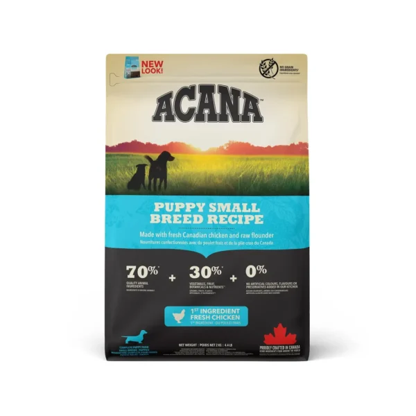 Acana puppy heritage razas pequeñas 2kg: nutrición premium para cachorros